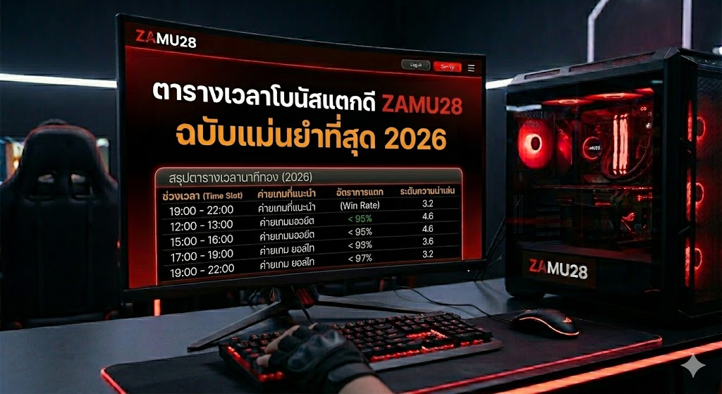 ตารางเวลาโบนัสแตกดี ZAMU28